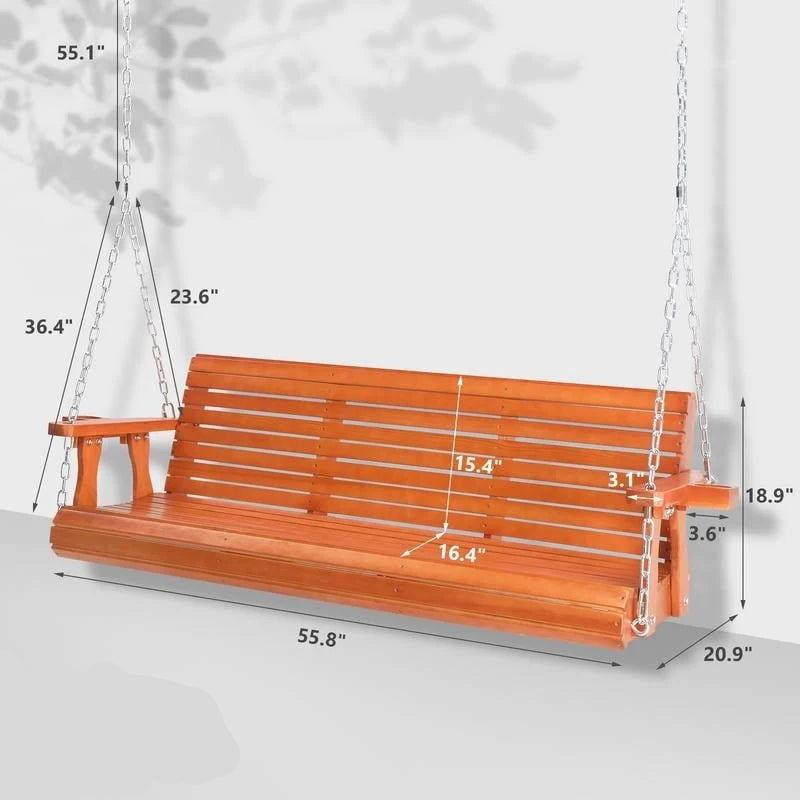 2-3 Seater Wooden Porch Swing