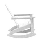 Modern 2-Slat Adirondack Poly Resin Rocking Chair for Indoor/Outdoor Use
