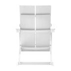 Modern 2-Slat Adirondack Poly Resin Rocking Chair for Indoor/Outdoor Use