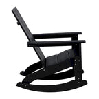 Modern 2-Slat Adirondack Poly Resin Rocking Chair for Indoor/Outdoor Use