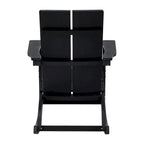 Modern 2-Slat Adirondack Poly Resin Rocking Chair for Indoor/Outdoor Use