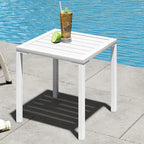 3-Piece Aluminum Chaise Lounge Set 2 Adjustable Chairs 1 Side Table