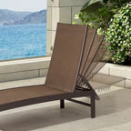 3-Piece Aluminum Chaise Lounge Set 2 Adjustable Chairs 1 Side Table