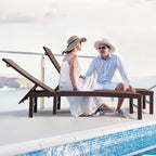3-Piece Aluminum Chaise Lounge Set 2 Adjustable Chairs 1 Side Table