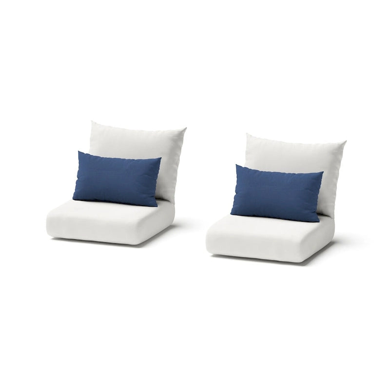 3-Piece Wicker Club Chair Set Espresso with Sunbrella Cushions 2 Chairs 1 Table