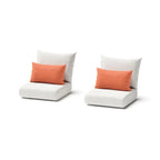 3-Piece Wicker Club Chair Set Espresso with Sunbrella Cushions 2 Chairs 1 Table