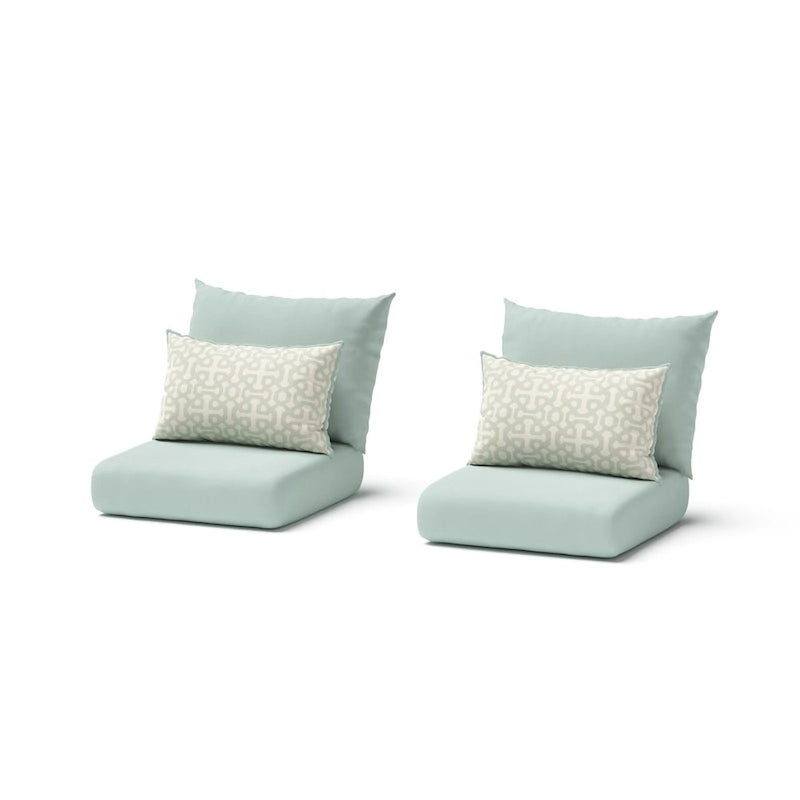 3-Piece Wicker Club Chair Set Espresso with Sunbrella Cushions 2 Chairs 1 Table