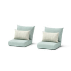 3-Piece Wicker Club Chair Set Espresso with Sunbrella Cushions 2 Chairs 1 Table