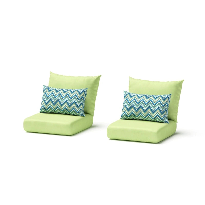 3-Piece Wicker Club Chair Set Espresso with Sunbrella Cushions 2 Chairs 1 Table