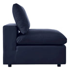 5-Piece Aluminum Sectional Sofa Set with Cushions 2 Armless 3 Corner Chairs