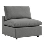 5-Piece Aluminum Sectional Sofa Set with Cushions 2 Armless 3 Corner Chairs