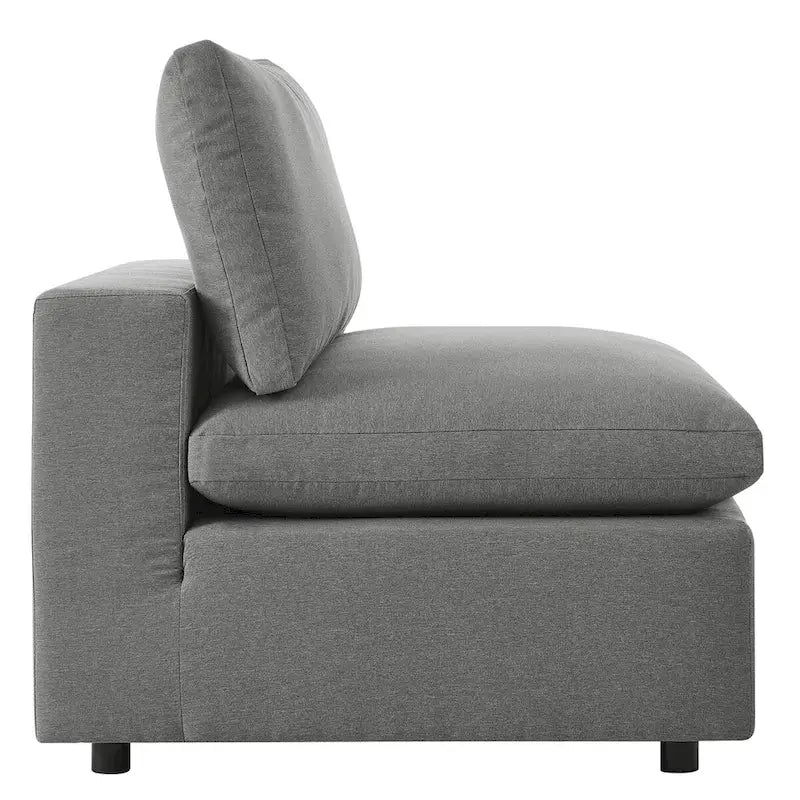 5-Piece Aluminum Sectional Sofa Set with Cushions 2 Armless 3 Corner Chairs