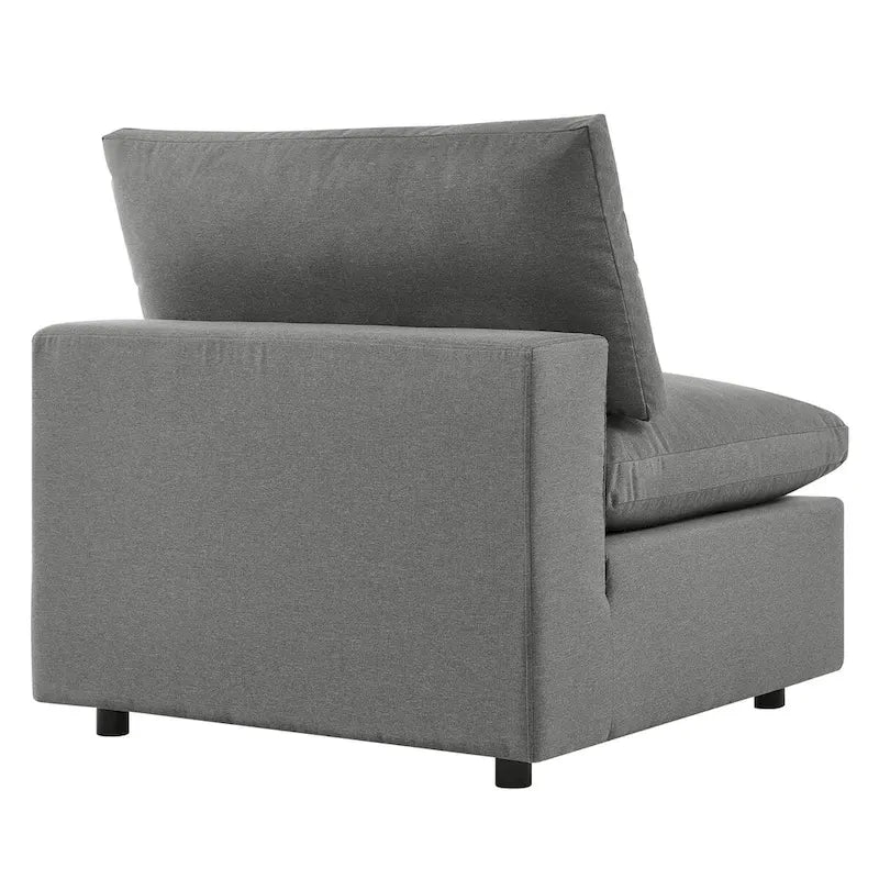 5-Piece Aluminum Sectional Sofa Set with Cushions 2 Armless 3 Corner Chairs