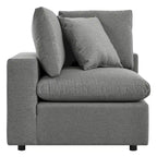 5-Piece Aluminum Sectional Sofa Set with Cushions 2 Armless 3 Corner Chairs