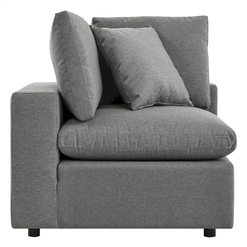 5-Piece Aluminum Sectional Sofa Set with Cushions 2 Armless 3 Corner Chairs