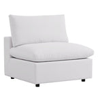 5-Piece Aluminum Sectional Sofa Set with Cushions 2 Armless 3 Corner Chairs