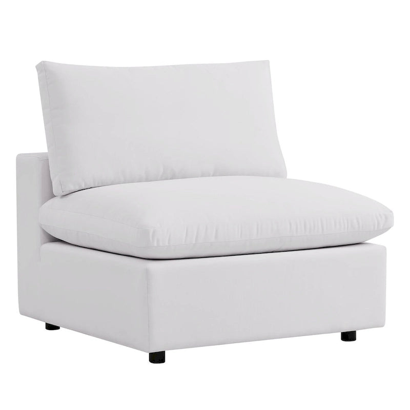 5-Piece Aluminum Sectional Sofa Set with Cushions 2 Armless 3 Corner Chairs
