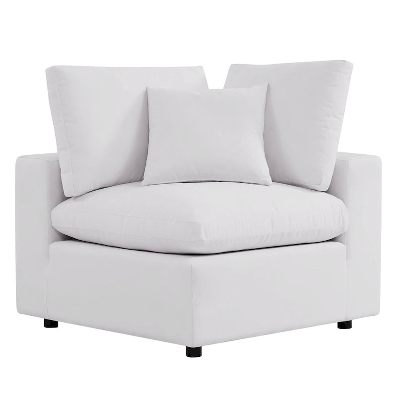 5-Piece Aluminum Sectional Sofa Set with Cushions 2 Armless 3 Corner Chairs