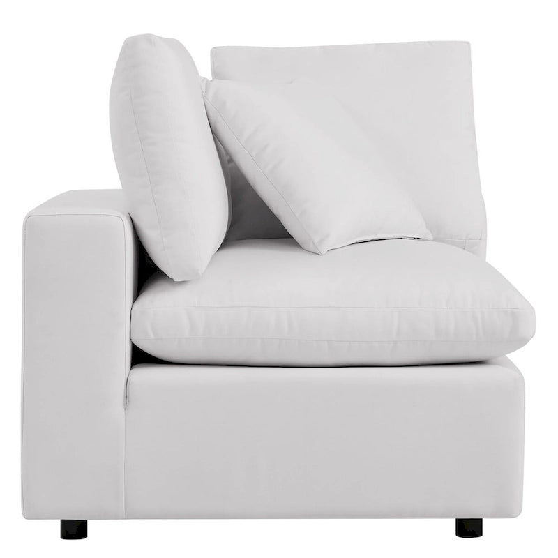 5-Piece Aluminum Sectional Sofa Set with Cushions 2 Armless 3 Corner Chairs