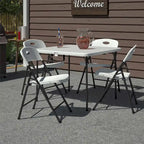 COSCO XL 5-Piece Folding Indoor/Outdoor 36  Resin Table and Chair Set