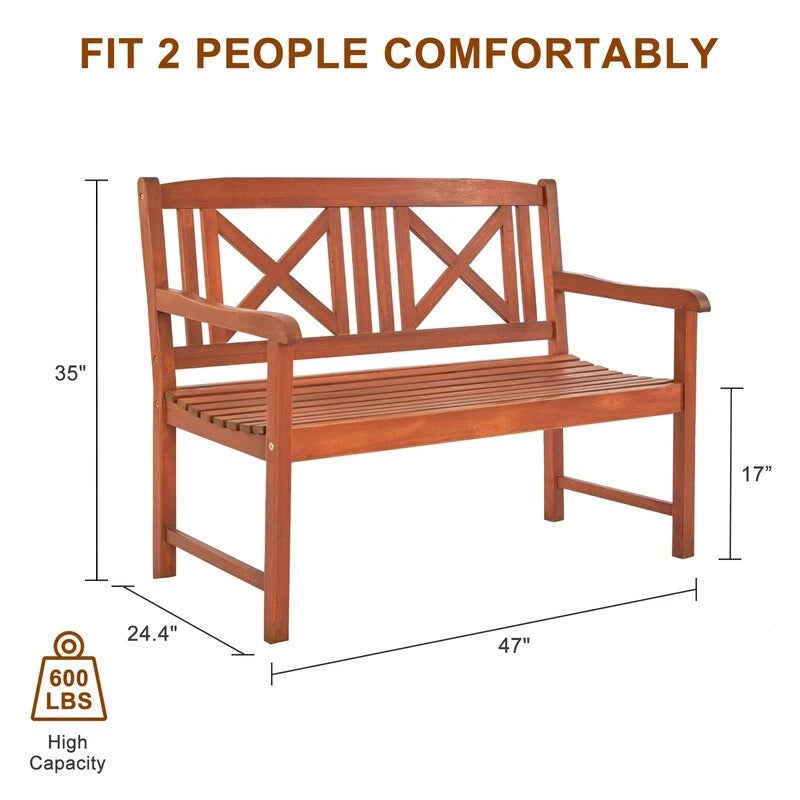 47 in Acacia Wood Bench