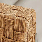 Wicker Rattan Loveseat for 2 People with Cushions and Pillows Aluminum Frame