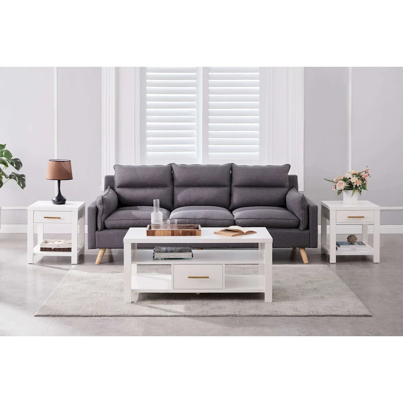 3-Piece Coffee Table & End 2 Tables Occasional Living Room Set