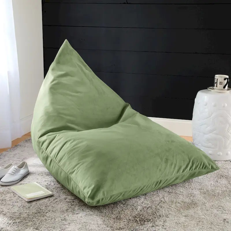 Velvet Bean Lounger Indoor Polystyrene Bead Fill UV and Mold Resistant