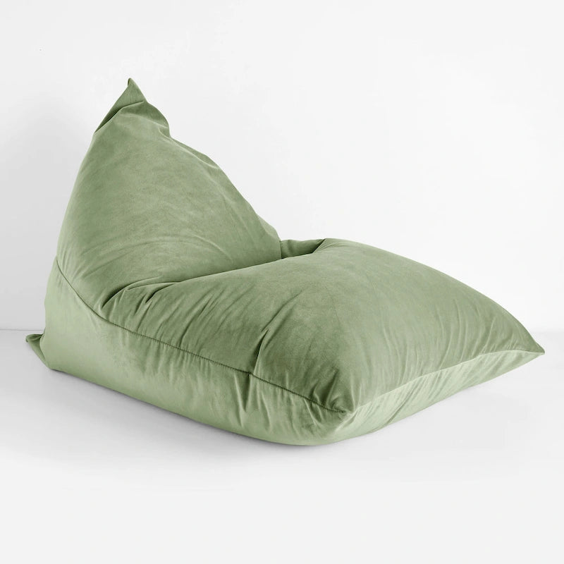 Velvet Bean Lounger Indoor Polystyrene Bead Fill UV and Mold Resistant