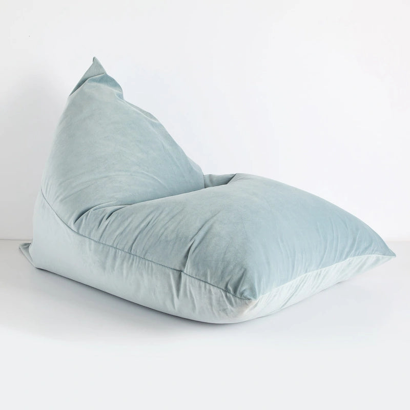 Velvet Bean Lounger Indoor Polystyrene Bead Fill UV and Mold Resistant