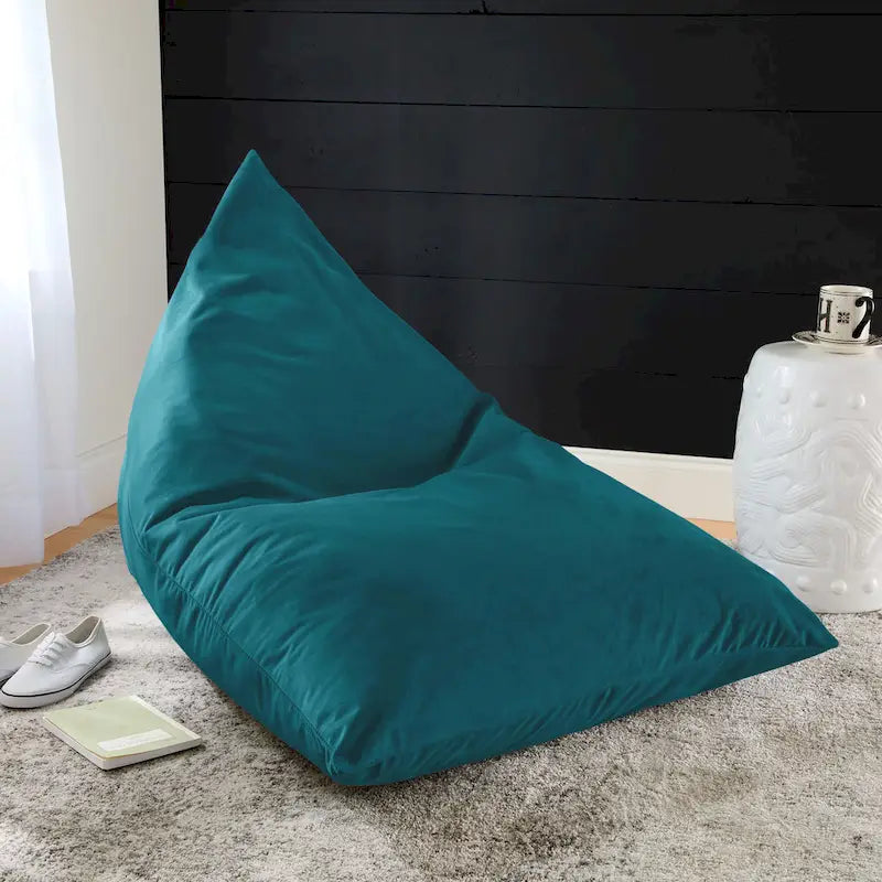Velvet Bean Lounger Indoor Polystyrene Bead Fill UV and Mold Resistant