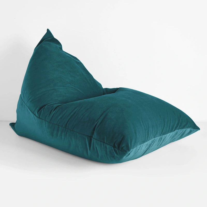 Velvet Bean Lounger Indoor Polystyrene Bead Fill UV and Mold Resistant