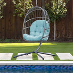 Sorra Home Sunbrella Outdoor Egg Chair Replacement Cushion - 44 in L x 27 in W x 4 in D