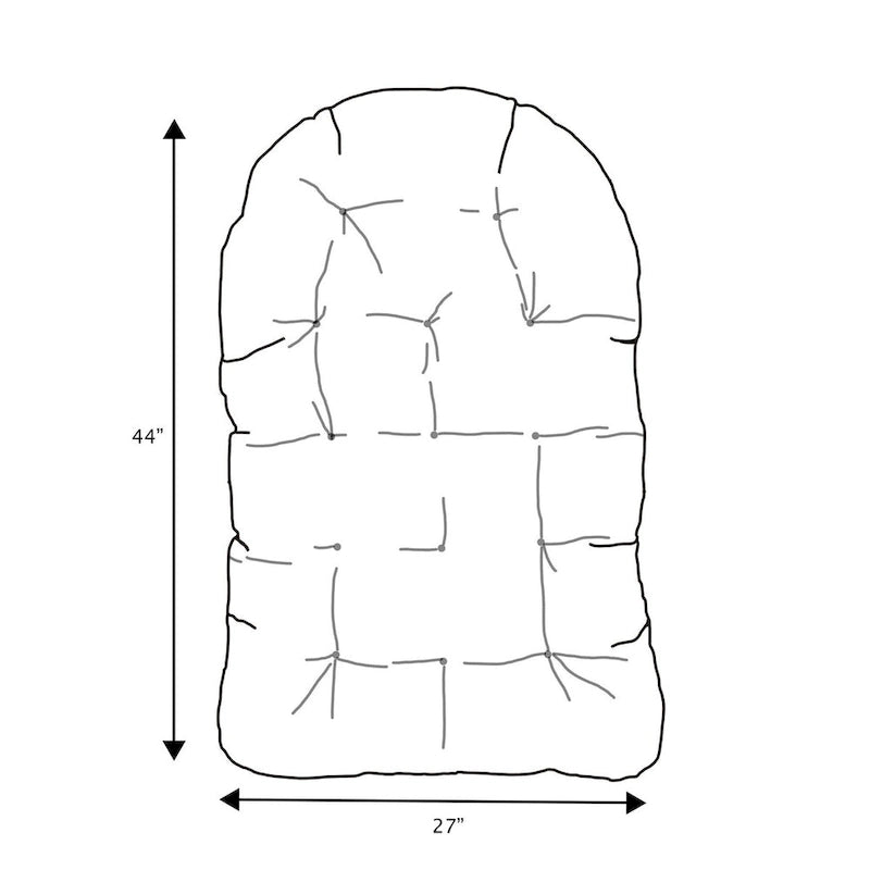 Sorra Home Sunbrella Outdoor Egg Chair Replacement Cushion - 44 in L x 27 in W x 4 in D