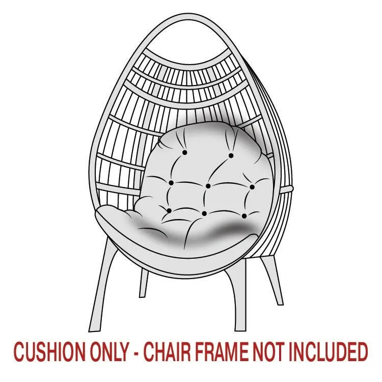 Sorra Home Sunbrella Outdoor Egg Chair Replacement Cushion - 44 in L x 27 in W x 4 in D