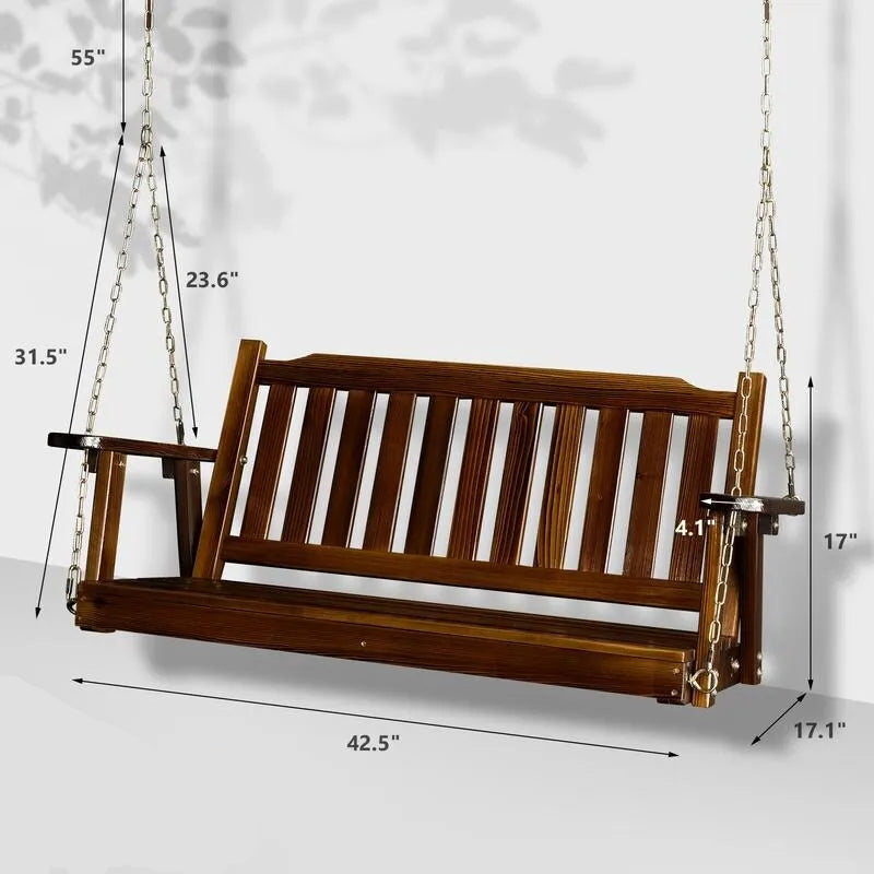 Single Wooden Swing Chair