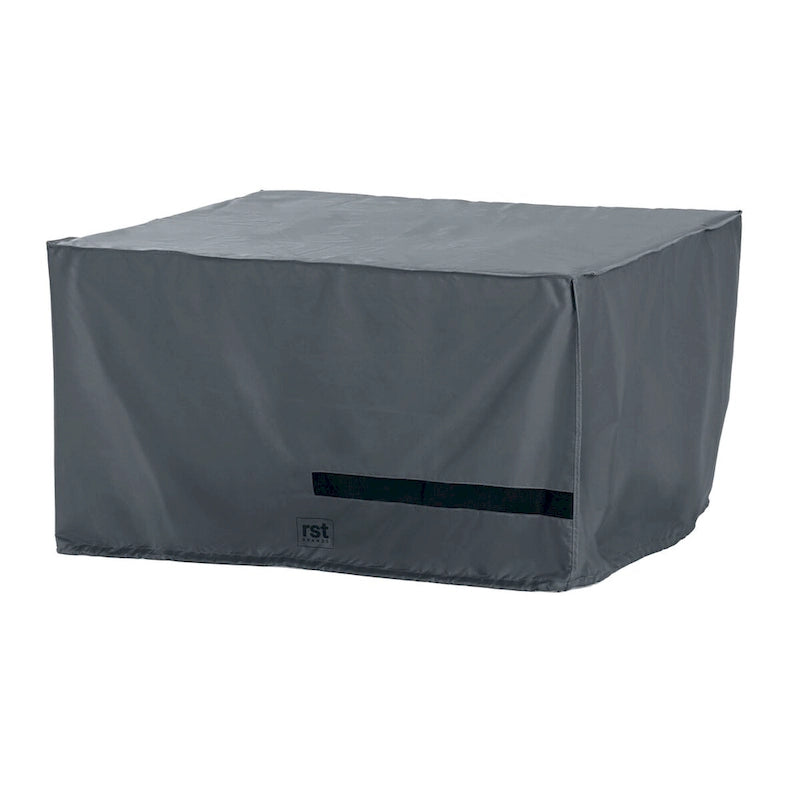 5-Piece Polyester Patio Furniture Cover Set Grey 4 Chairs 1 Fire Table