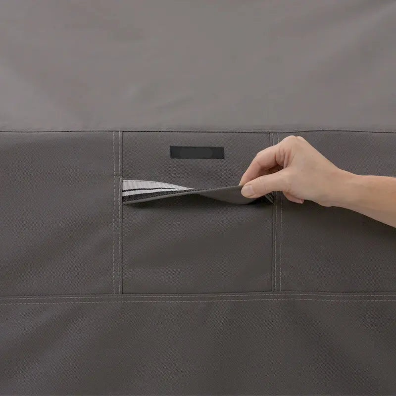 Water-Resistant Rectangle Picnic Table Cover Dark Taupe 72x57x33in
