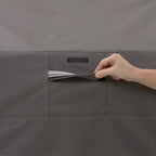 Water-Resistant Rectangle Picnic Table Cover Dark Taupe 72x57x33in