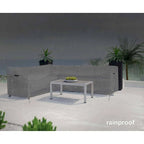 V-Shaped Outdoor Sofa Waterproof Cover 600D Oxford Cloth with Air Vent 100x33.5x31in Gray