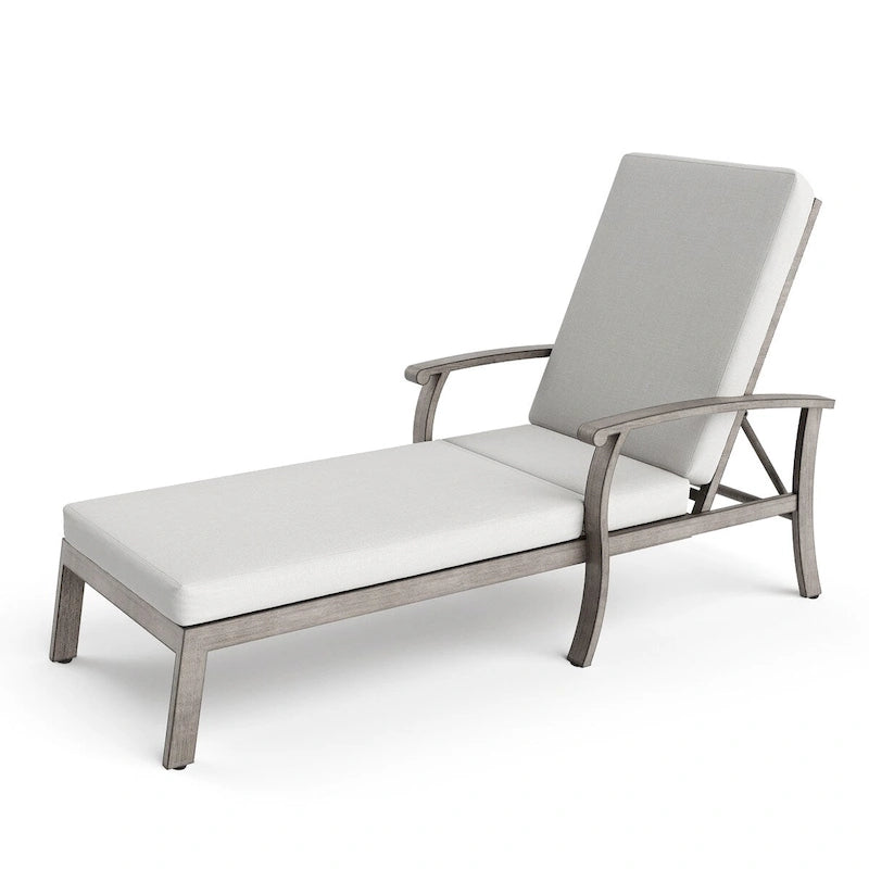 2-Piece Aluminum Chaise Lounge Chair Set Gray Black with Cushions Adjustable