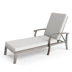 Outdoor Alumiunm Gray Patio Chaise Lounge Chair