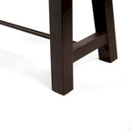 Acacia Wood Bench Brown with Metal Frame Slatted Design Outdoor