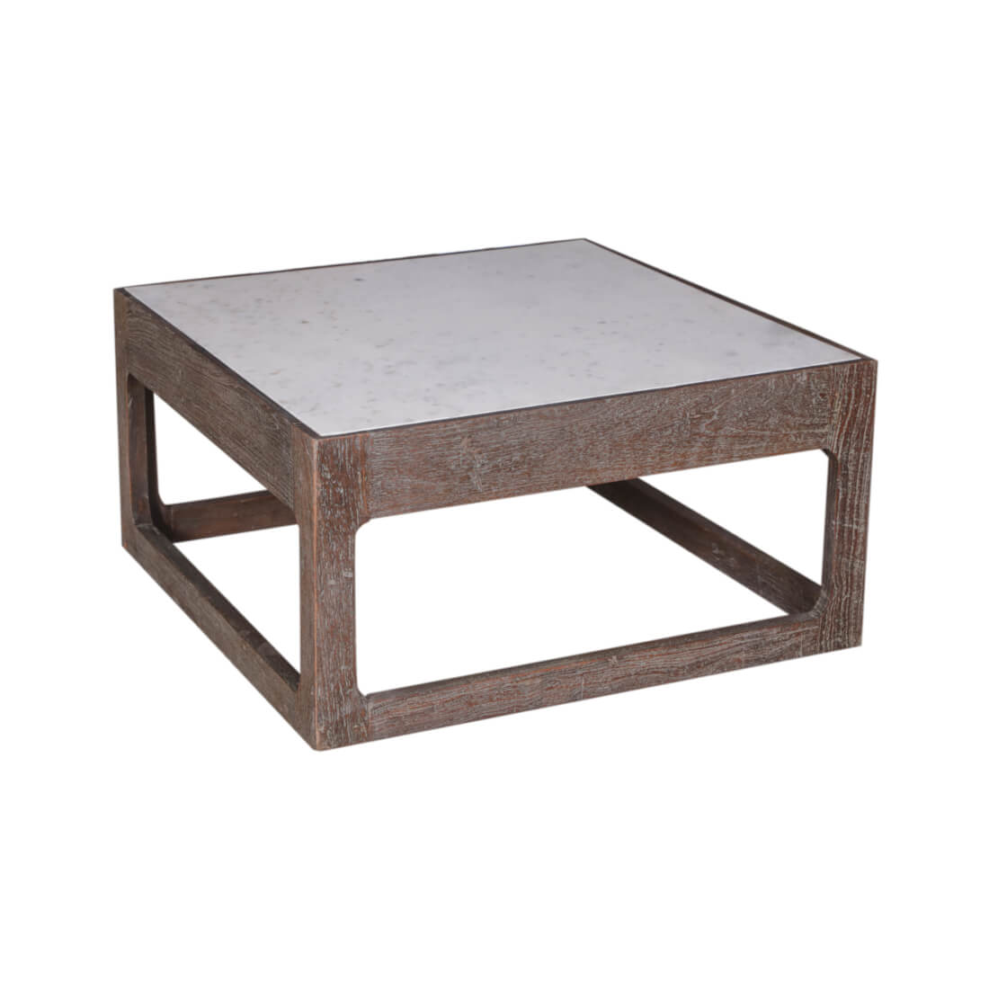 Teak Wood Coffee Table with Marble Top
