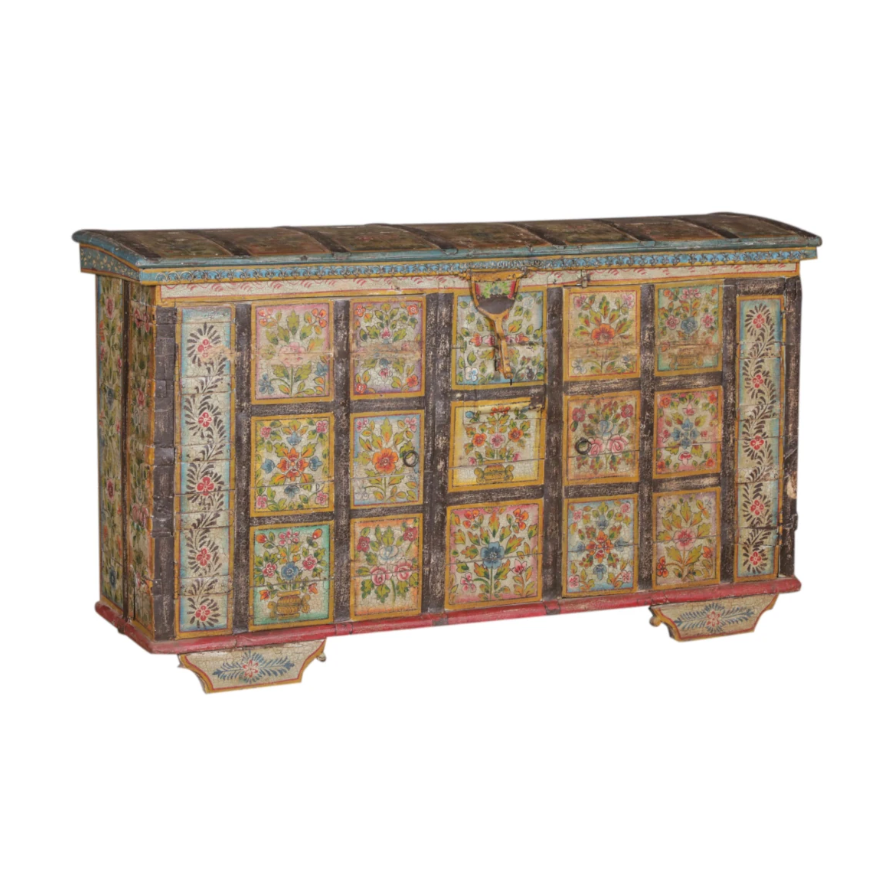 Artisan Painted Wooden Box