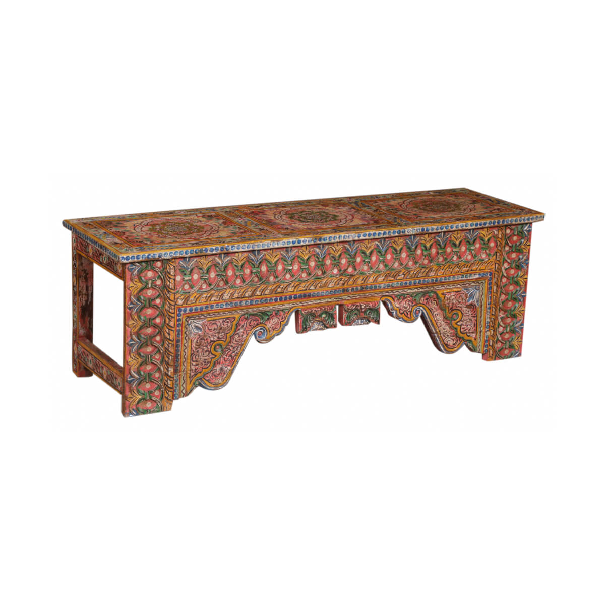 Hand-Painted Bench