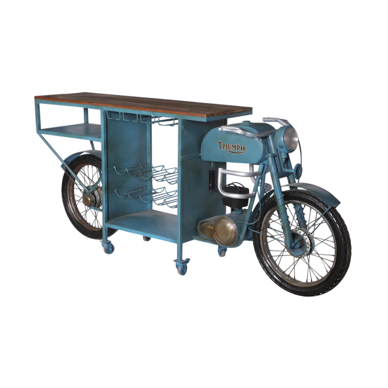 Iron Bike Bar with Shelves