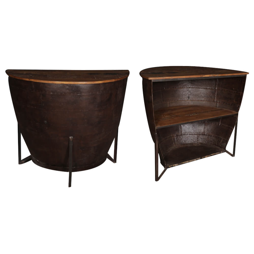 Iron Book Rack with Wood Top