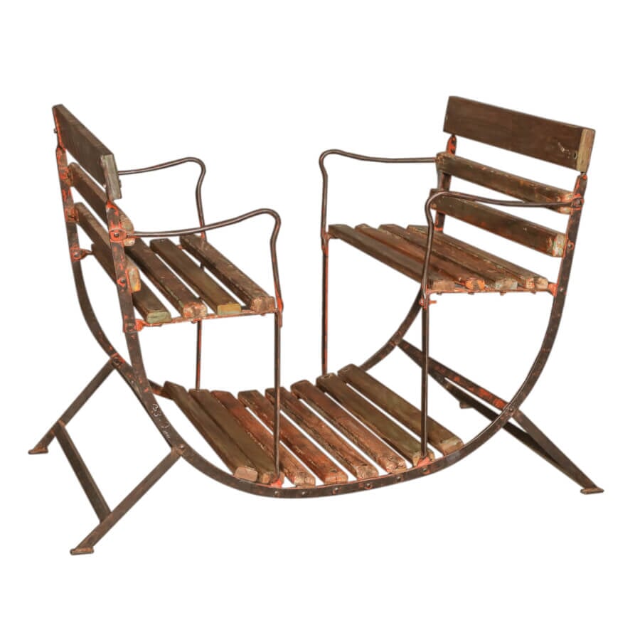 Iron Swing Bench with Backrest