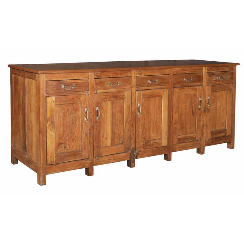 Wooden 5 Door Sideboard with Drawers